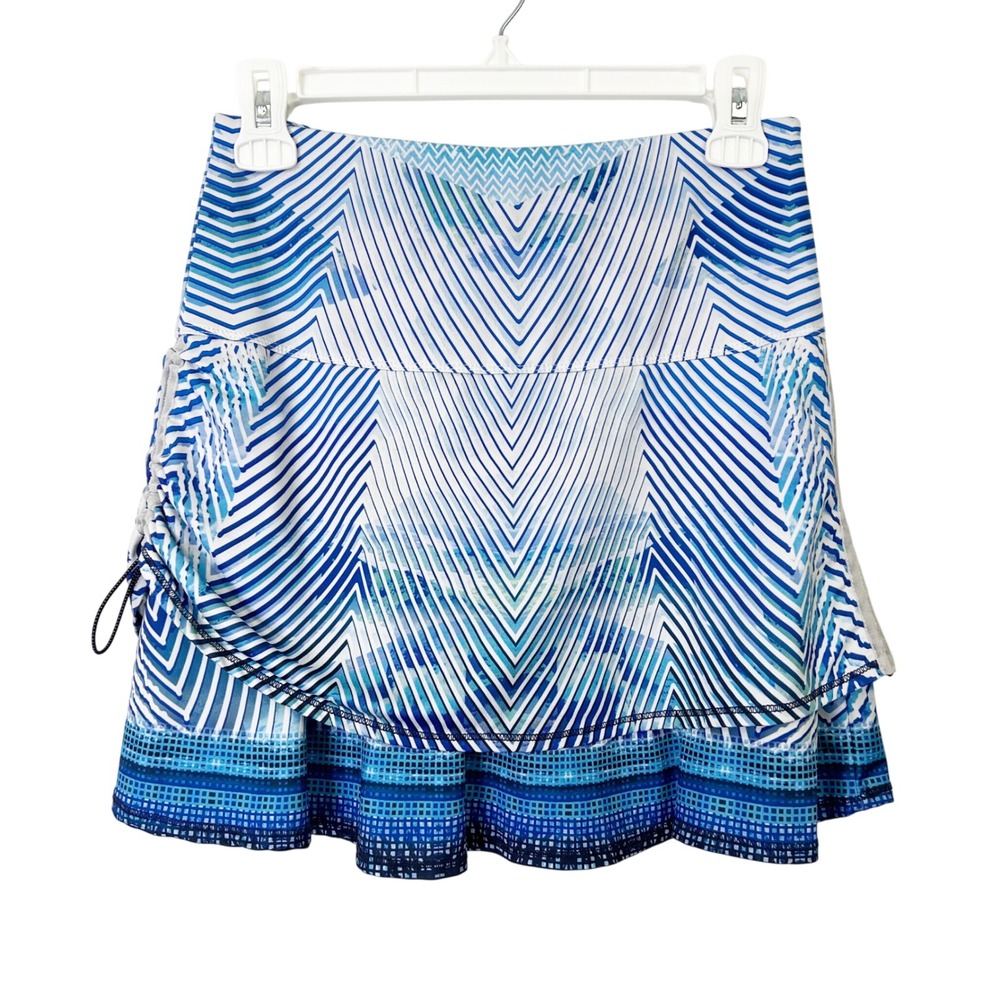 Lucky in‎ Love Tennis Skort Women's Size XS Blue Cinch Skirt Pickleball